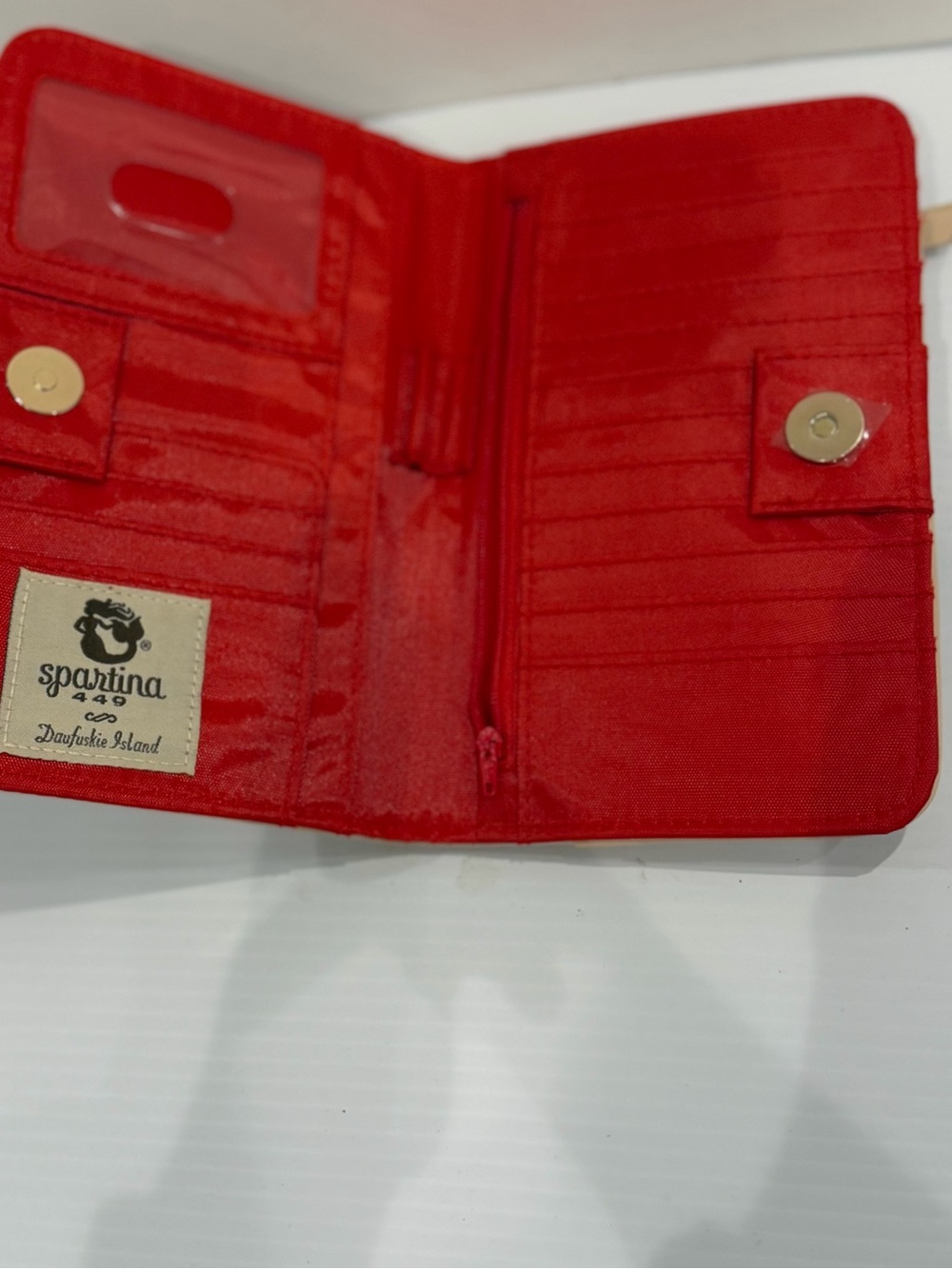 SPARTINA 449 Bay Dreams Snap Wallet map Chesapeake Bay Daufuskie Island - Picture 6 of 15
